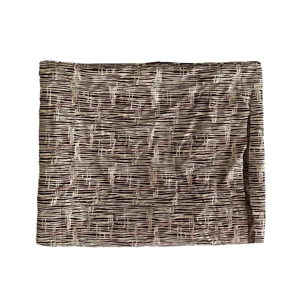 Vintage 90’s Brown Tan Stripe Fabric Cotton 2 5/8 Yards Width 56” Length 96”